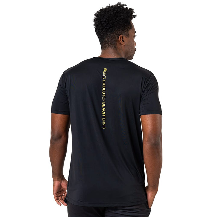 Camiseta Esportiva Slim Dry Zeiq Preta - Logo Dourado