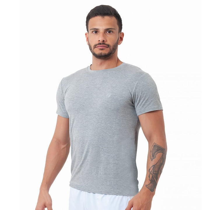 Camiseta Malha Fria Zeiq Cinza - Logo Branco