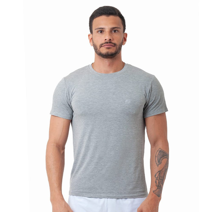 Camiseta Malha Fria Zeiq Cinza - Logo Branco