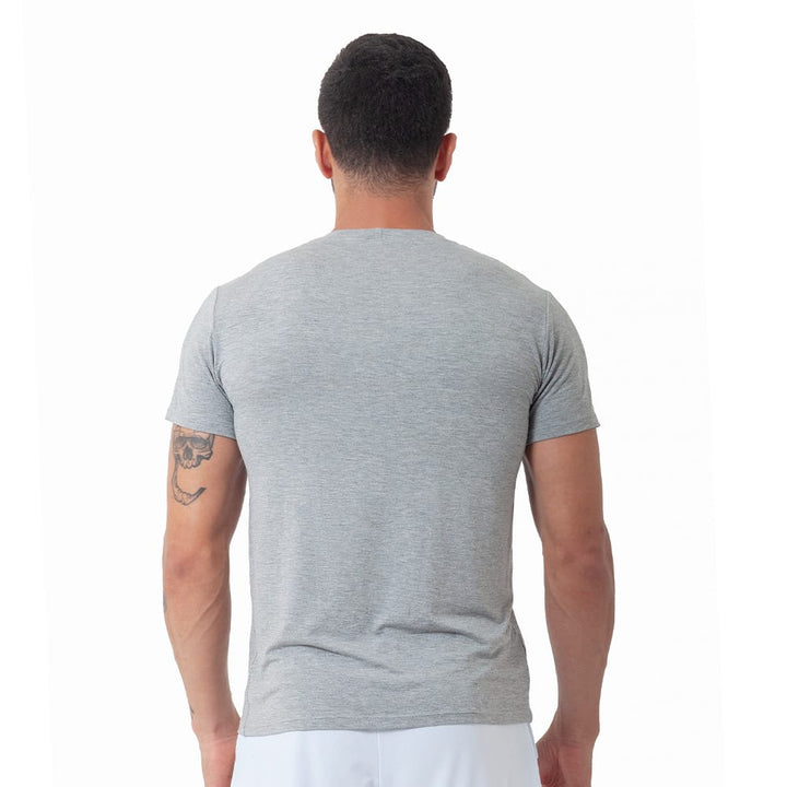 Camiseta Malha Fria Zeiq Cinza - Logo Branco