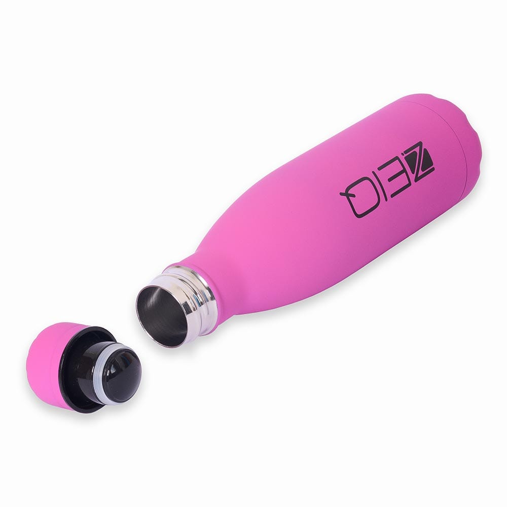 Garrafa Térmica Emborrachada Zeiq 500ml Rosa