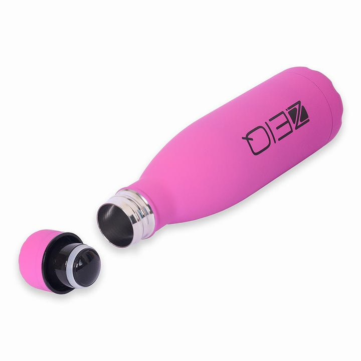Garrafa Térmica Emborrachada Zeiq 500ml Rosa