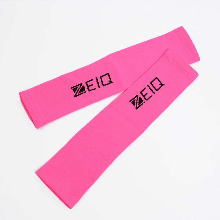 Manguito de Compressão Zeiq Rosa Neon - Logo Preto